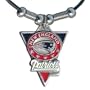 New England Patriots Leather Necklace Beads & Pewter Pendant - NFL Football Fan Shop Sports Team Merchandise