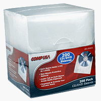 <b>CD Sleeves, 200 Pack</b>