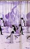 Penguin Party Vinyl Shower Curtain