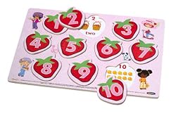 Strawberry Shortcake 1-2-3 Counting Multi Layer Wood Learning Puzzle