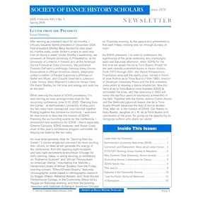 Proceedings of the Society of Dance History Scholars by