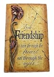 Beautiful Handcrafted & Painted Stoneware Garden Wall Sign