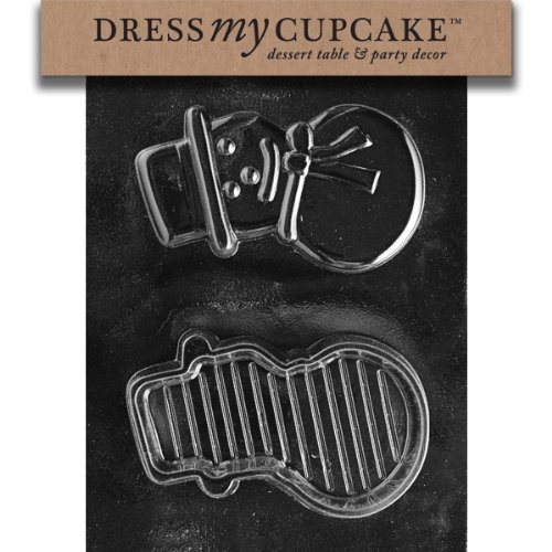 Dress My Cupcake DMCC404SET Chocolate Candy Mold, Snowman Pour Box, Set of 6