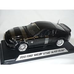 FORD SHELBY MUSTANG 2010 GT500 GT-500 SUPER SNAKE SCHWARZ SCHWARZE STREIFEN 1/18 SHELBY COLLECTIBLES MODELLAUTO MODELL AUTO
