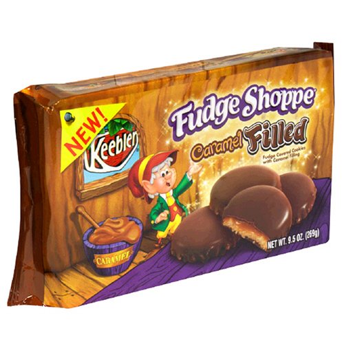 Keebler Fudge Shoppe Caramel Filled Cookies, 9.5-Ounce Packages (Pack of 12) by Keebler