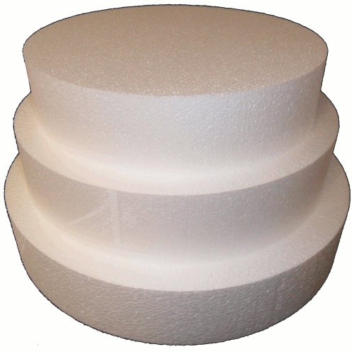 Shape Innovation - Round 3" Cake Dummy set - Set Of 3, Each 3" High By 12", 14", & 16" Round - Perfect for wedding cakes, birthday cakes, display cakes, window displays, parties