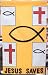 28" X 48" Jesus Saves Easter Applique Flag