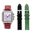 Sartego SDWT193R Diamond Strap Chronograph White Dial Unisex