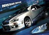 Empire 18083 2 Fast 2 Furious - Nissan Skyline, Auto-Poster ca. 91,5 x 61 cm