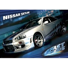 Empire 18083 2 Fast 2 Furious - Nissan Skyline, Auto-Poster ca. 91,5 x 61 cm