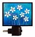 Floral / Flower Night Light - Snowdrops on Blue - LED NIGHT LIGHT
