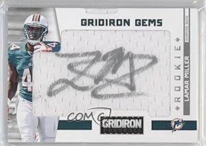 Lamar Miller #293/299 Miami Dolphins (Football Card) 2012 Gridiron Rookie Gridiron Gems Signatures [Autographed] #312