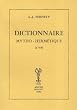 Dictionnaire mytho-herm�tique