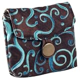 Brown and Aqua Swirls Tea Wallet