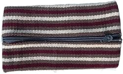 Hand-woven Penchil Holder - Andean Burgundy Pattern (One-of-a-kind)