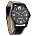 U.S. Polo Assn Quartz Mens Black Tuxedo Leather Band Dress Watch US5061