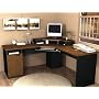 Tuscany Brown Corner Work Station Tuscany Brown/Black