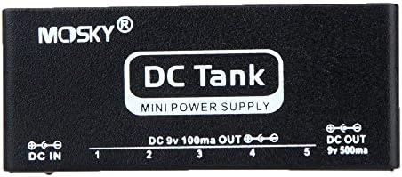 MOSKY DC-Tank Six Isolated Outputs Compact Portable Mini Power Supply for 9V Guitar Effects