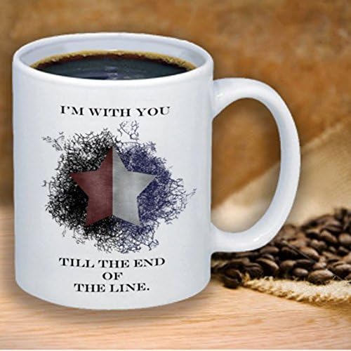 Im with you till the end of the line Captian America and Bucky Mug, Winter Soldier mug, Movie quote mug, for him 11 Ounce Office Gift Co Worker Gift