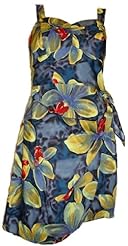 General Print Slit Wrap Lace-Up Rayon  Dress