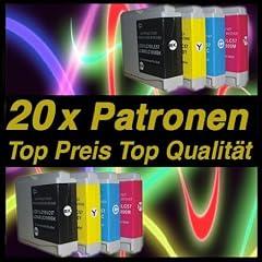 N.T.T. - 20x St�ck (8x Schwarz, 4x von jeder Farbe) 100% Qualit�t XL Druckerpatronen Tintenpatronen Tinte kompatibel zu Brother LC1000 LC970 LC1000BK LC1000Y LC1000C LC1000M LC970BK LC970Y LC970C LC970M (8x schwarz & je 4x cyan magenta yellow) f�r Brother DCP130C DCP135C DCP150C DCP155C DCP330C DCP350C DCP540CN DCP560CN DCP750CW DCP770CW DCP357C MFC230C MFC235C MFC240CN MFC260C MFC440CN MFC465CN MFC660CN MFC665CW MFC680CN MFC685CW MFC345CW MFC885CW MFC3360 MFC5460CN MFC5860CN Fax1360 Fax2480C ***SPARSET***