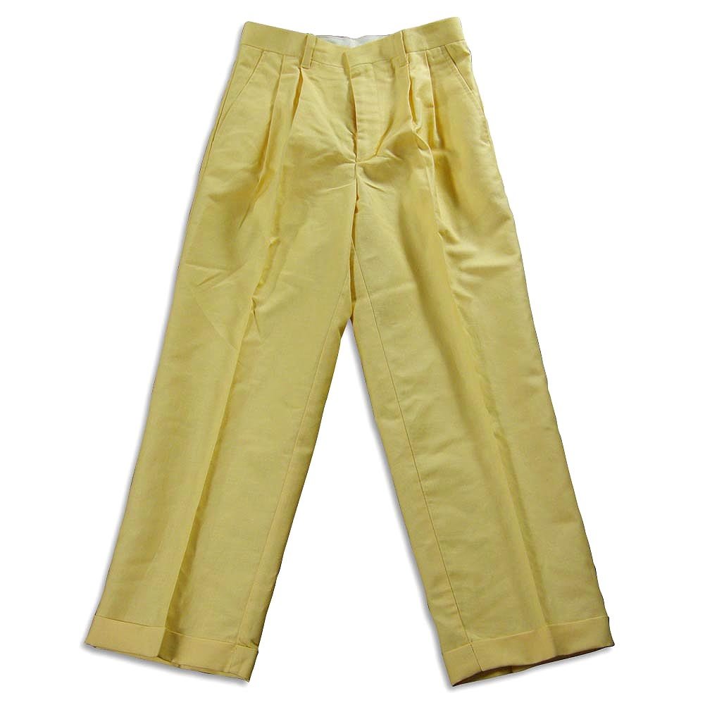 Young Kings by Steve Harvey – Gold Pleated Linen Dress Pants