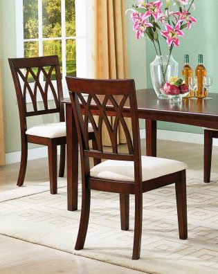 Set of 2 Solid Dining Chairs