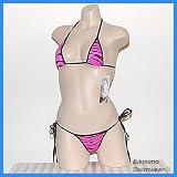 Butterfly Cheekhugger Bikini (Pink Zebra) Micro