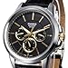 Casio Men's Core BEM307BL-1A1V Black Leather Quartz Watch with Black Dial