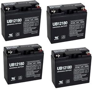 UB12180 SLA 12V 18AH T4 TERMINAL - PACK OF 4