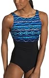 Reebok - Reebok Women's Aztec U Back High Neck Tank Swimsuit