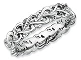 Stackable Expressions Sterling Silver Polished Intertwined Heart Stackable Ring