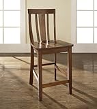 Crosley Furniture Counter Height Shield Back Bar Stool in Classic Cherry Fi ....