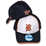 Detroit Tigers 39THIRTY White Panel Orange D Mesh Stretch-Fit Cap by New Era