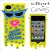 [SoftBank iPhone 4専用]CandiesシリコンケースMASSAGE WOMAN(YELLOWイエロー)