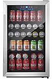 Kalamera 150 Cans Beverage Refrigerator Stainless Steel Touch Control
