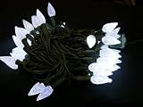 LED 50~WHITE Lighted~StrawBerry~Faceted Lights-Christmas-Saves on Electric Bill