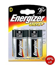 Energizer battery Ultra+ D 2 pack