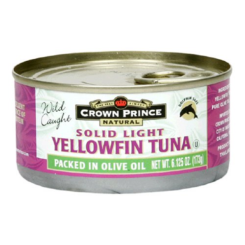 Crown Prince Natural Solid Light Yellowfin Tuna in Olive Oil, 6.125-Ounce Cans (Pack of... by Crown Prince