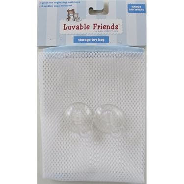 Storage Bath Toy Bag Suction Cups Included Blue