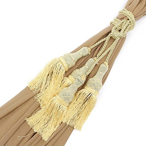 Window Dressings Beautiful Draperies Curtains A Pair Garden-style Tassels Curtain Tieback Double Curtain Tie Ball Buckle Home Decor Home Textiles Window Treatments Gold