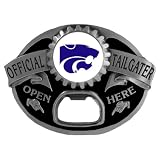 Kansas State Metal Belt Buckle Beer Bottle Opener