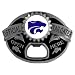 Kansas State Metal Belt Buckle Beer Bottle Opener