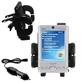 Gomadic for the Dell Axim x30 - Dell Axim x30 Auto Vent Holder with Car Charger - Uses Gomadic TipExchange