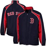 MLB Men's Boston Red Sox Full Zip Team Color Jacket , Navy, X-Large
