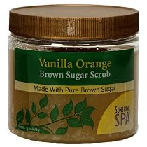 Sunshine Spa Brown Sugar Scrub, Vanilla Orange, 16-Ounces (Pack of 2)