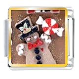 Gingerbread Man And Candy Food Italian Charms Bracelet Link Christmas Gift