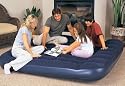 Easy Inflate Flocked Air Bed - King size with built in pump