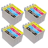 T0715 - 4 sets of 4 COMPATIBLE Ink Cartridges for Epson Stylus D120, D78, D92, DX400, DX4000, DX4050, DX4400, DX4450, DX5000, DX5050, DX6000, DX6050, DX7000, DX7400, DX7450, DX8400, DX8450, DX9400F, S20, S21, SX100, SX105, SX110, SX115, SX200, SX205, SX2