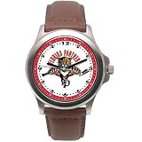 LogoArt Florida Panthers Men's Leather Rookie Watch